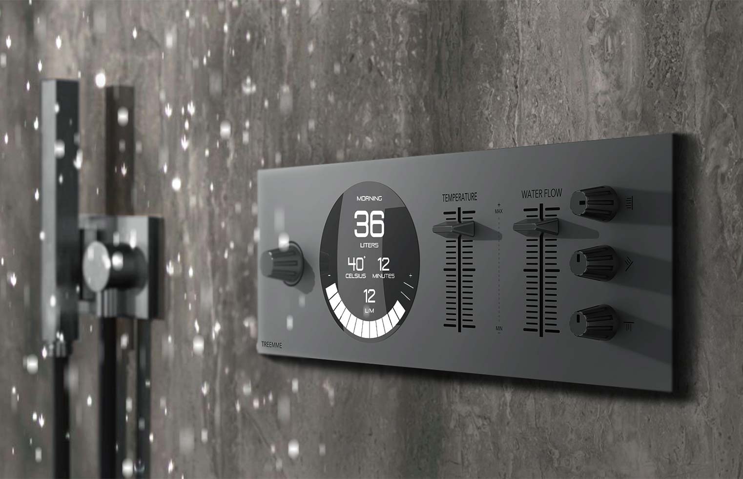 Refined Hypermiler panel with a circular display, two sliders and three knobs.